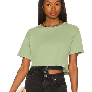 Green the Bay Tee Shirt in Sage Green Tularosa crop top from revolve medium